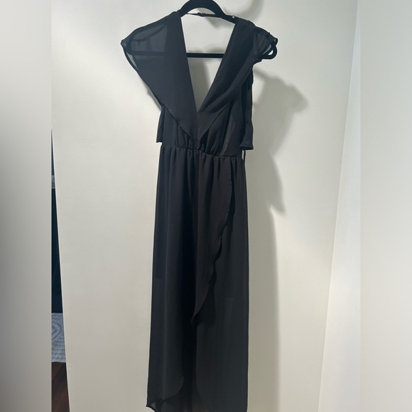 Romeo and Juliet, short sleeve size small black dress long length - Picture 2 of 2